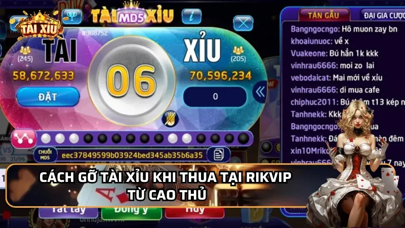 Cách gỡ tài xỉu khi thua tại Rikvip từ cao thủ