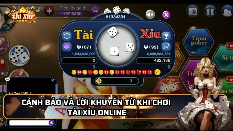 Cảnh báo và lời khuyên từ khi chơi tài xỉu online
